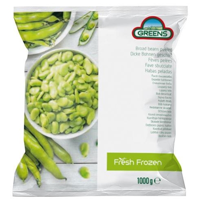 Picture of GREENS BROAD BEANS PEELED 1KG